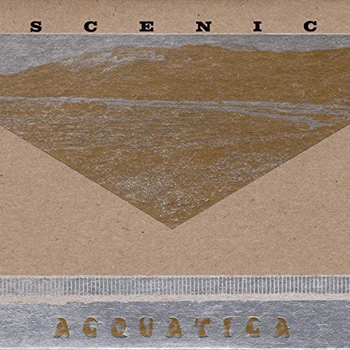 CD cover with abstract brown and grey textured design, titled "Aquatica".