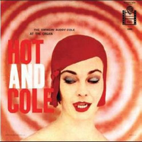 Album cover with a woman wearing a red headscarf and red lips, spiral background.