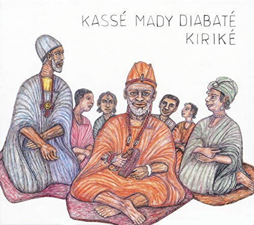 "Colorful illustration of a seated man with a guitar surrounded by others."