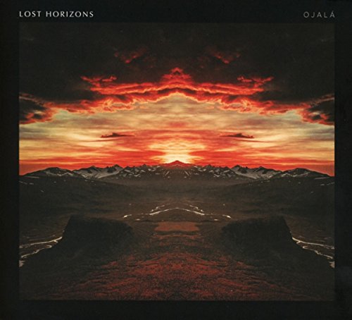 CD cover for Lost Horizons’ “Ojala” featuring a fiery mountain sunset.