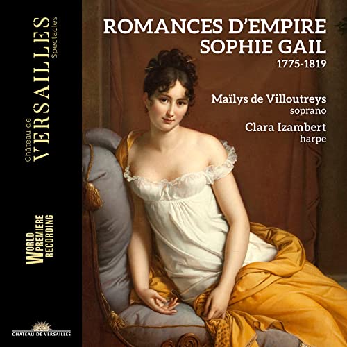 CD cover featuring a woman in a white dress, classical portrait style.