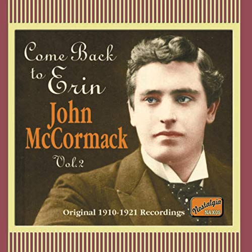 CD cover featuring a portrait of singer John McCormack, circa 1910-1921.