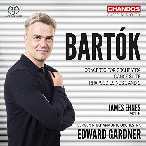 CD cover featuring a portrait of James Ehnes and text for Bartók compositions.