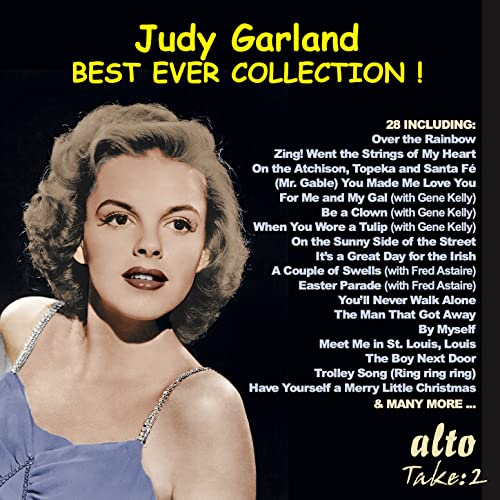 CD cover featuring a portrait of Judy Garland with song list text.