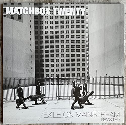 Matchbox Twenty "20" vinyl record cover with grayscale city and figures.