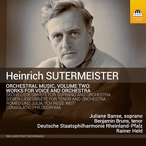 CD cover featuring portrait of composer Heinrich Sutermeister and text details.