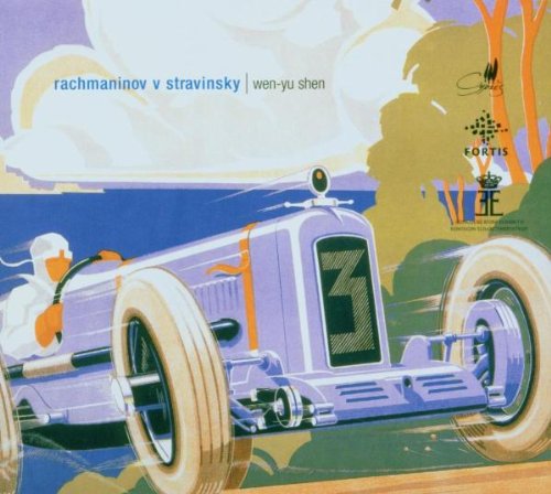 "CD cover art featuring a vintage race car and driver."