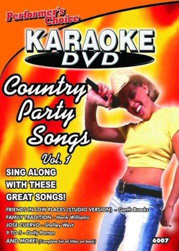 DVD cover for "Country Party Songs Vol. 1" with a singer.