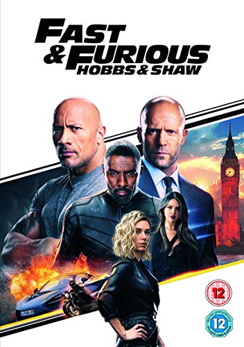Fast & Furious: Hobbs & Shaw" DVD cover with Dwayne Johnson and Jason Statham.