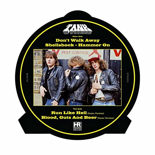 Vinyl record for Tank’s “Don’t Walk Away” featuring a band photo.