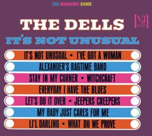 "Vinyl record cover with multicolored tracklist on purple background."