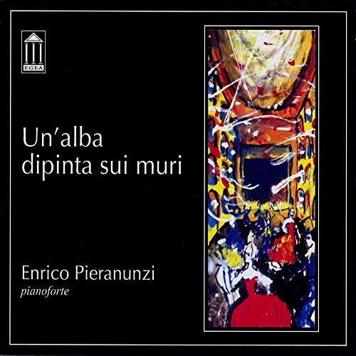 CD cover for Enrico Pieranunzi’s “Un'alba Dipinta Sui Muri” with abstract art.