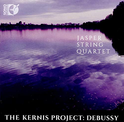 CD cover: purple water reflection, text “Jasper String Quartet” and “The Kernis Project: Debussy”.