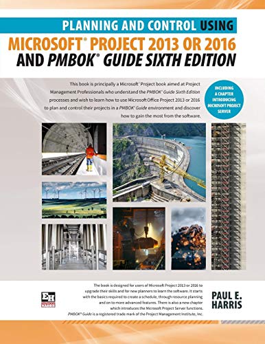 "Book cover with construction images and title 'Planning and Control Using Microsoft Project'."