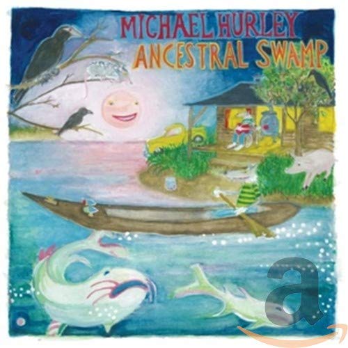 CD cover: painted swamp scene with a boat, animals, and buildings.