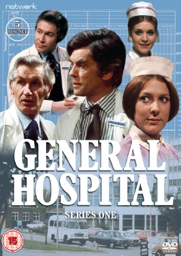 DVD cover for General Hospital Series One featuring a cast collage and hospital exterior.
