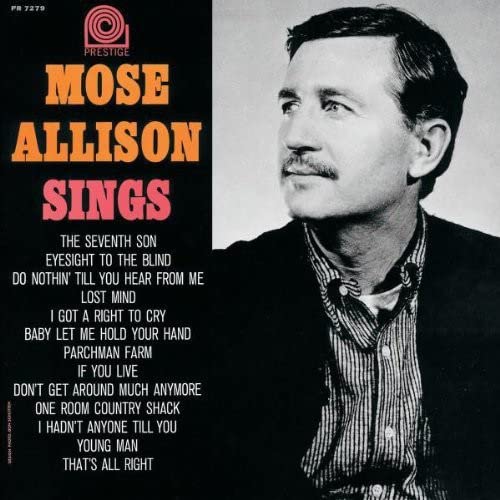 Album cover for Mose Allison’s “Mose Allison Sings” featuring a portrait.