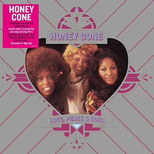Vinyl record cover featuring Honey Cone, three Black women, within a heart shape.
