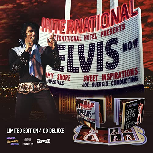 Elvis Presley album cover, "Now 1971", featuring Elvis in a suit.