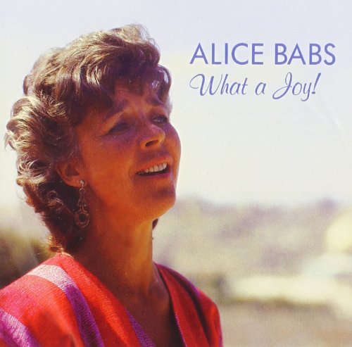 Alice Babs portrait on CD cover, looking upwards with a smile.