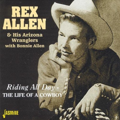 "CD cover featuring a cowboy in a white hat, sepia-toned image."