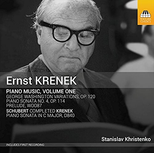 Black and white CD cover with a man's portrait and musical composition details.