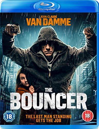 Blu-ray cover for "The Bouncer" featuring Jean-Claude Van Damme in a hoodie.