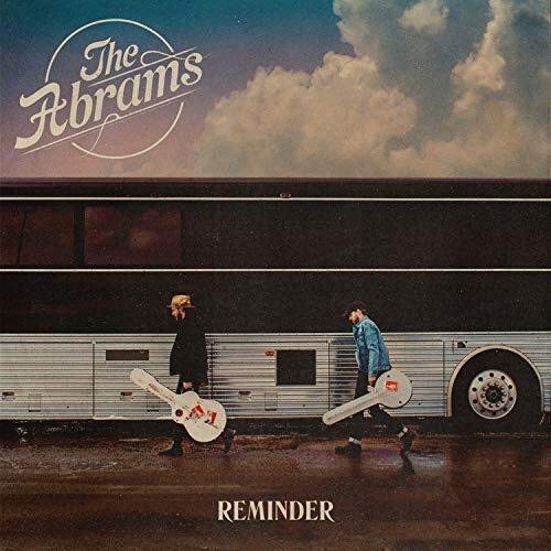 CD cover for The Abrams’ “Reminder” featuring a bus and two figures.