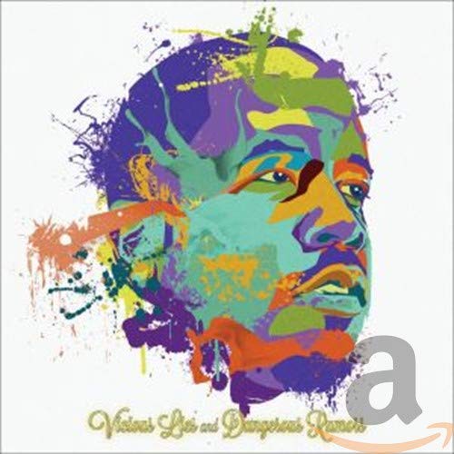 Colorful, abstract portrait of a man with the album title below.
