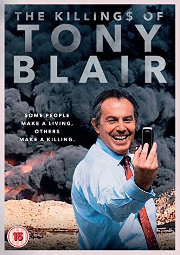 DVD cover featuring Tony Blair holding a phone, with smoke and fire in the background.