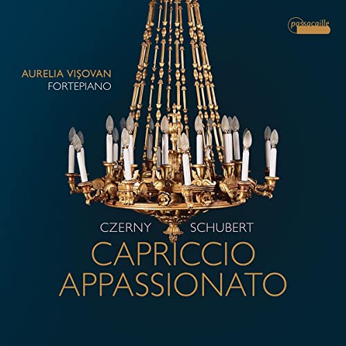 CD cover featuring a golden chandelier against a dark teal background.