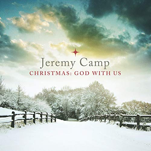 CD cover for Jeremy Camp’s “Christmas: God With Us” with snowy landscape.