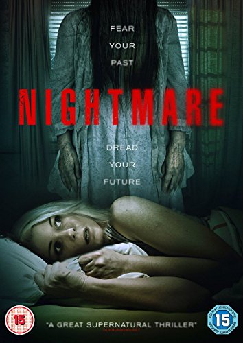 DVD cover for “Nightmare” featuring a ghostly figure and frightened woman.