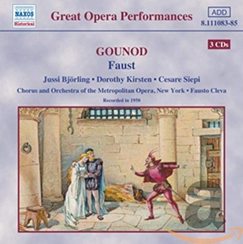 CD cover for Gounod’s “Faust” featuring opera scene imagery.