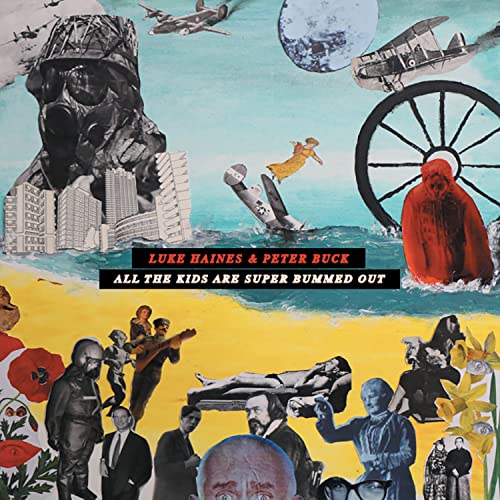 CD cover: collage of figures, planes, and landscapes in muted tones.