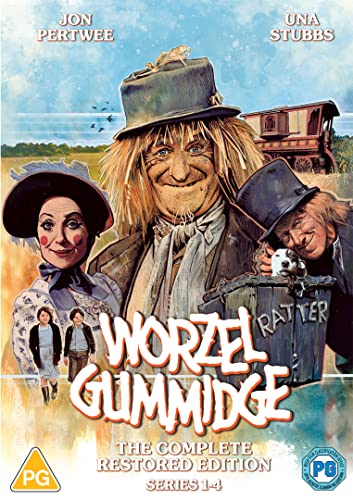 DVD cover art for Worzel Gummidge featuring Jon Pertwee and Una Stubbs.