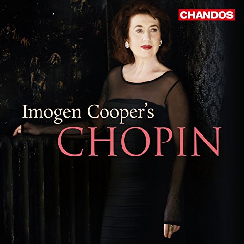 CD cover featuring pianist Imogen Cooper in a black dress.