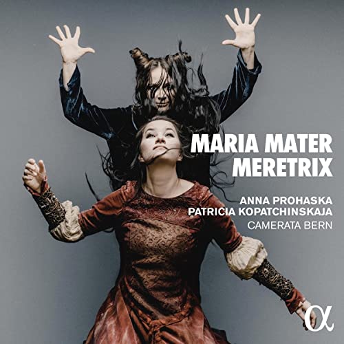 CD cover: two women in dramatic poses with text “Maria Mater Meretrix”.