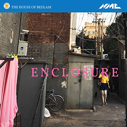 Album cover featuring a person walking down an alleyway with "ENCLOSURE" in pink text.