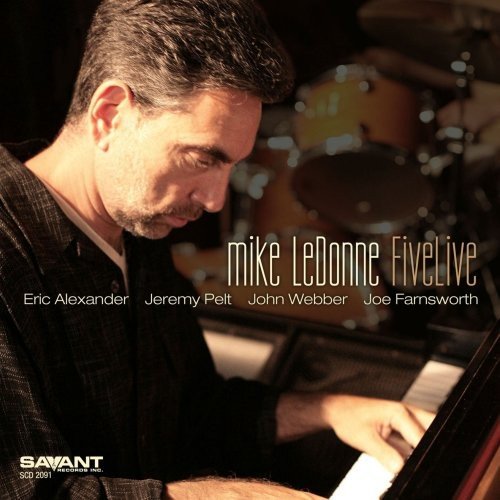 CD cover featuring jazz pianist Mike Ledonne and album title "Fivelive".
