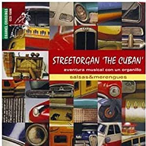 CD cover with a collage of vintage cars and a street organ.