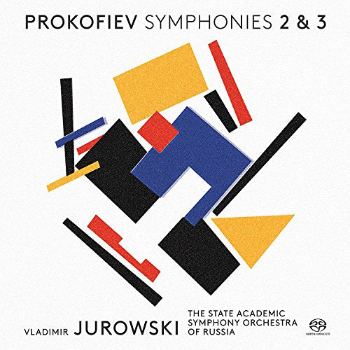 Album cover with abstract shapes and text on a white background.