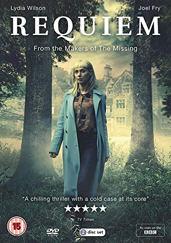 DVD cover for "Requiem" featuring a woman standing between trees in a misty forest.