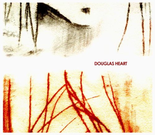 "Album cover with abstract red and black lines on yellow and white background."