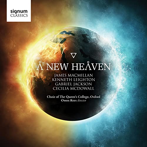 CD cover: Earth and sun with text "A New Heaven" and composer names.