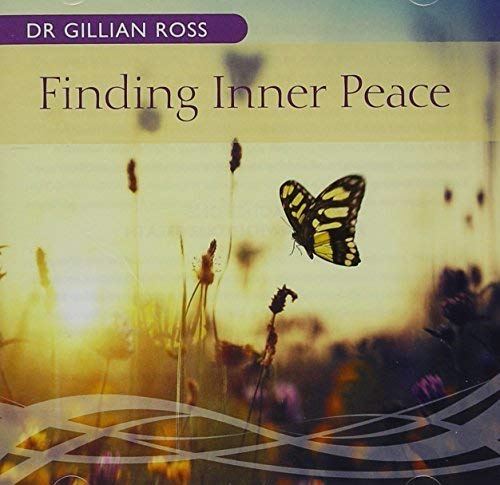 CD cover with butterfly, wildflowers, and sunlit field; text reads "Finding Inner Peace".