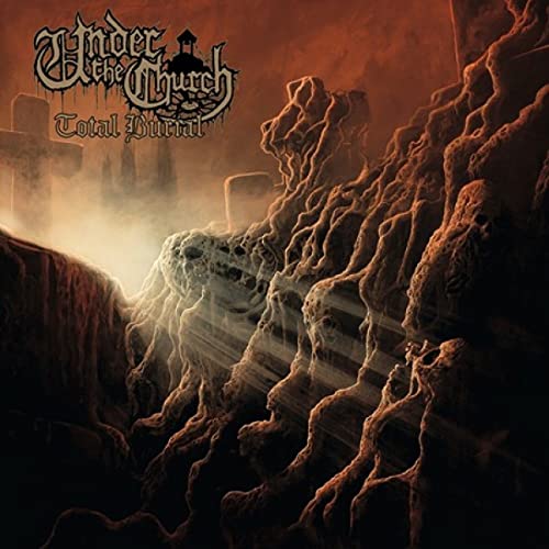CD cover art: a dark, textured landscape with a church silhouette.