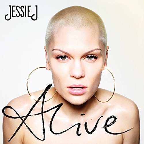 Jessie J album cover: woman with shaved head, large hoop earrings, against a white background.