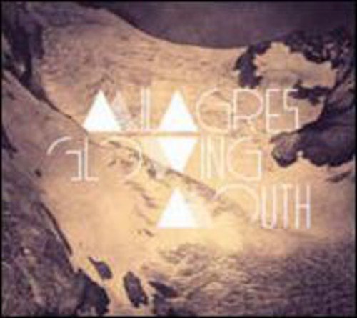 Vinyl record cover with geometric shapes and text: "Milagres - Glowing Mouth.