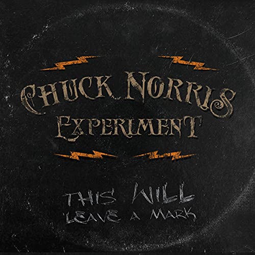 Dark CD cover with distressed text: "Chuck Norris Experiment," "This Will Leave A Mark.